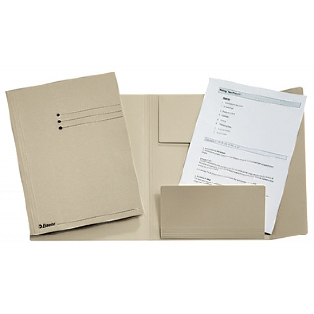 ESSELTE 3KLEPMAP FOLIO GRIJS