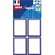 APLI SCHOOLETIKET 38X50 BLAUW 32st BL