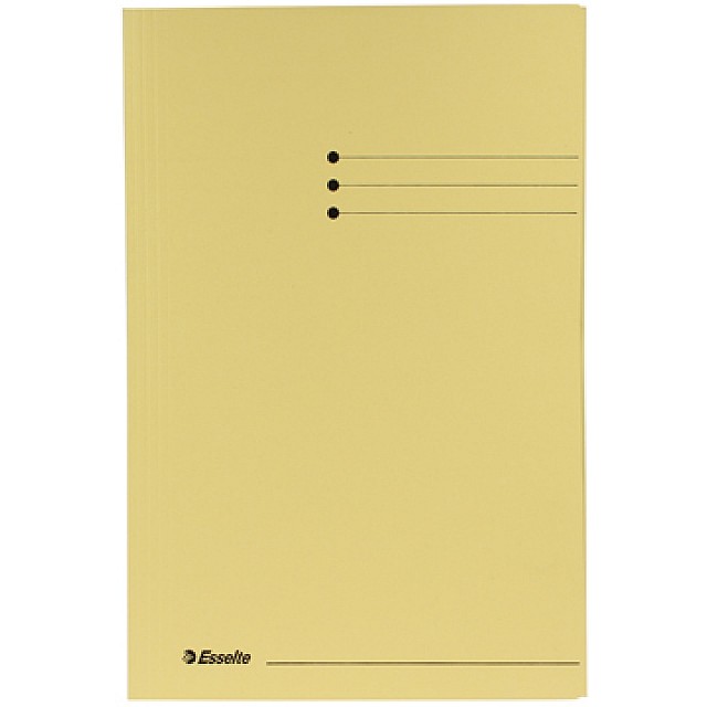 ESSELTE 3KLEPMAP FOLIO GEEL