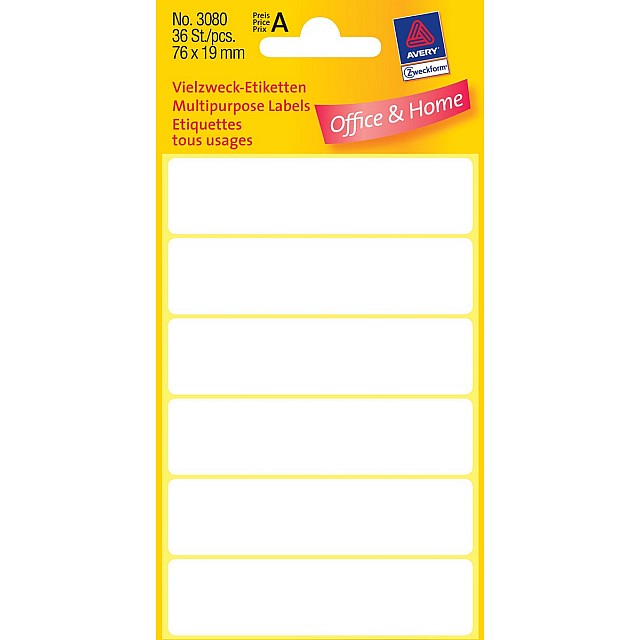 ETIK ILC 76X19MM 36ST WIT