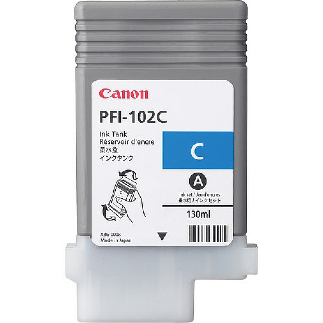 CANON PFI-102C dye inktcartridge cyaan standard capacity 130