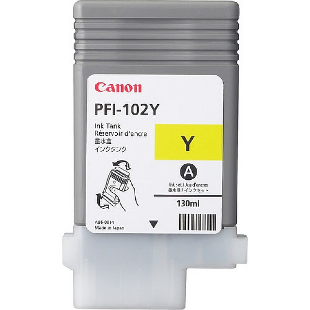 CANON PFI-102Y dye inktcartridge geel standard capacity 130m