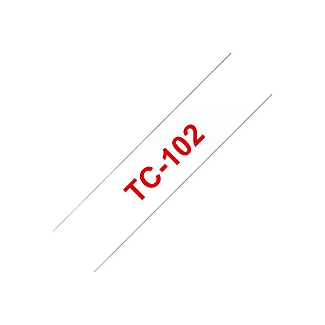 BROTHER P-Touch TC-102 red on clear 12mm