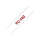 BROTHER P-Touch TC-102 red on clear 12mm