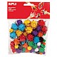 GLITTER POMPON GEKLEURD 78ST