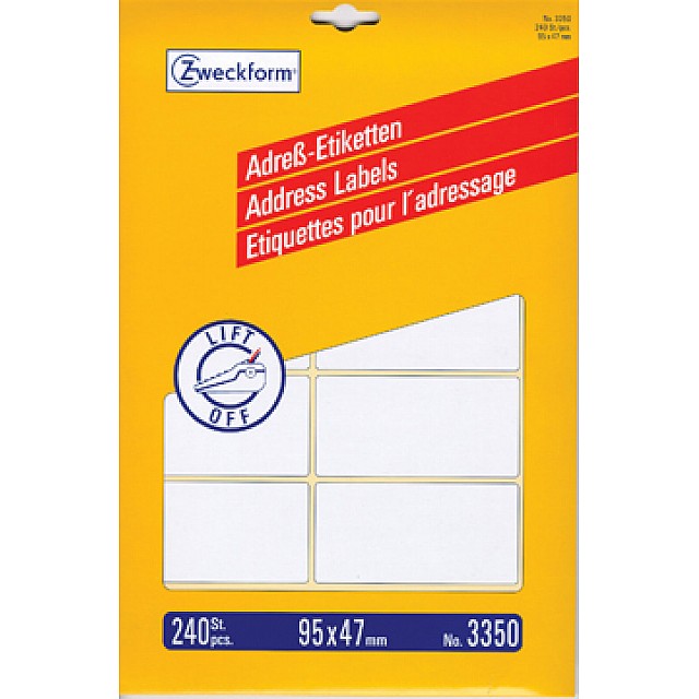 ADRESETIKETTEN 95X47 DS 240