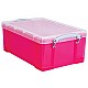 OPBERGDOOS 9L TRANSP.HEL ROZE