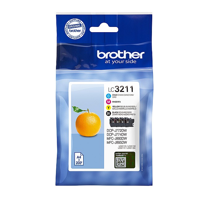 BROTHER LC3211VAL Pack of 4 cartridges black cyan magenta ye