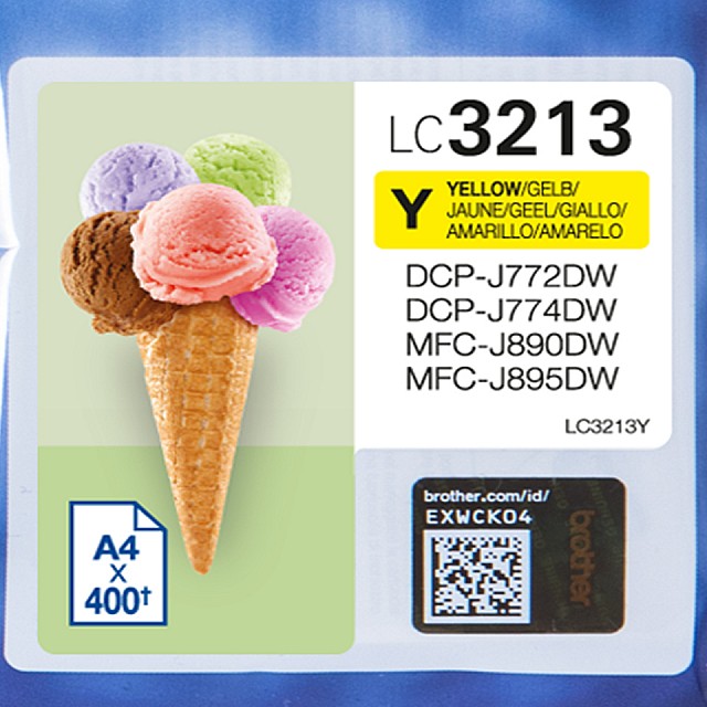 BROTHER LC3213Y High capacity 400-page yellow ink cartridge