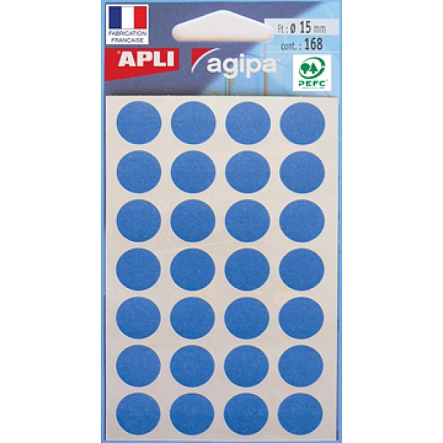 APLI ROND 15MM BLAUW 168st BL