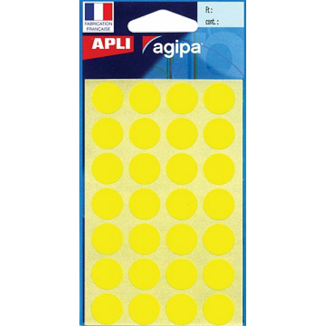 APLI ROND 15MM GEEL 168st BL