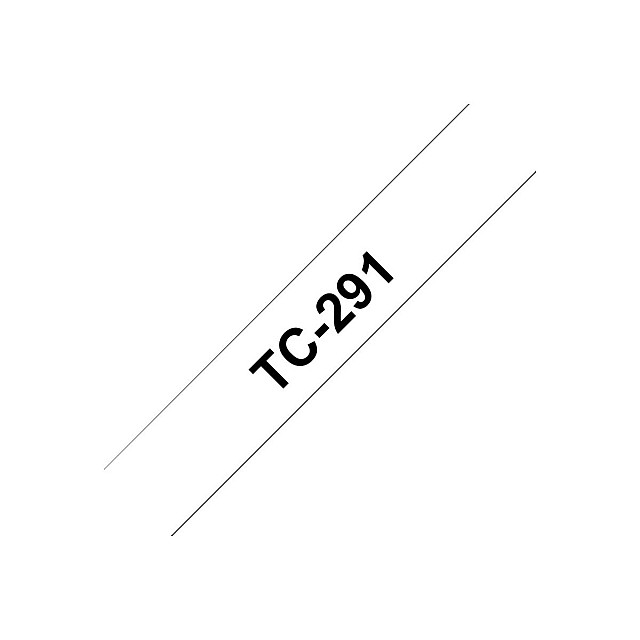BROTHER P-Touch TC-291 black on white 9mm