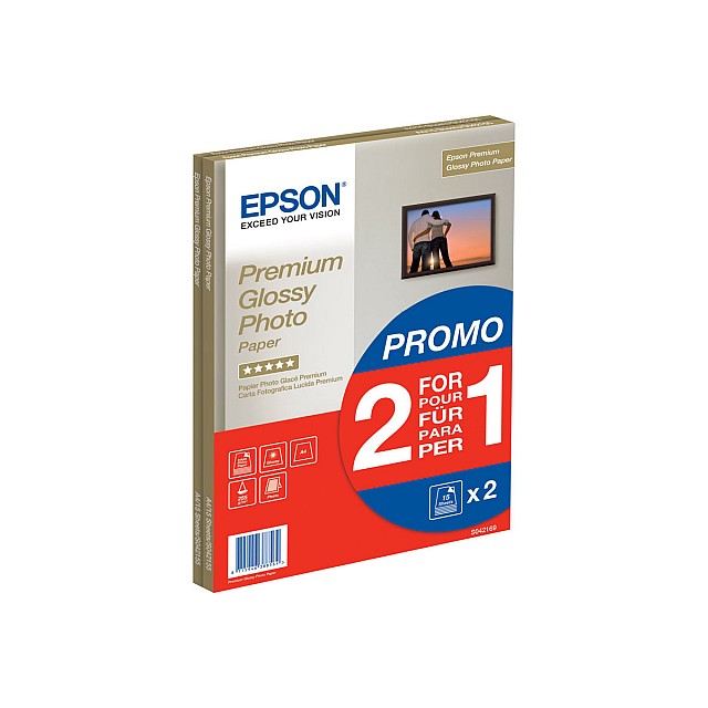 EPSON Premium glossy photo paper inktjet 255g/m2 A4 2x15 she