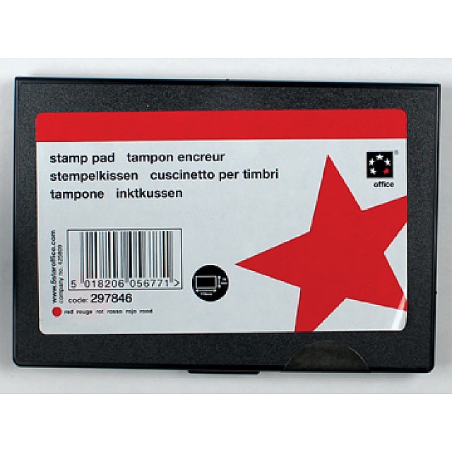 STEMPELKUSSEN 110X70MM ROOD