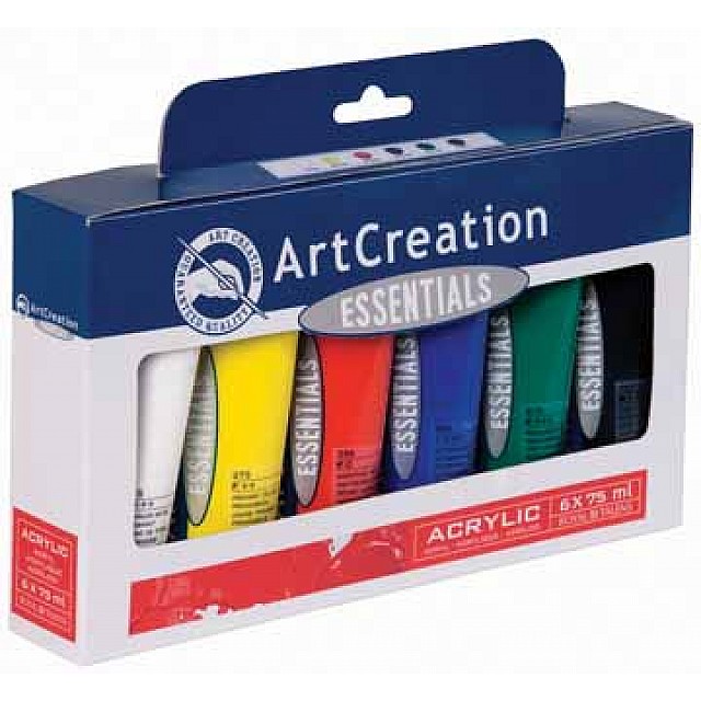 ARTCR.ACRYL.SET 6XT.75 ML.