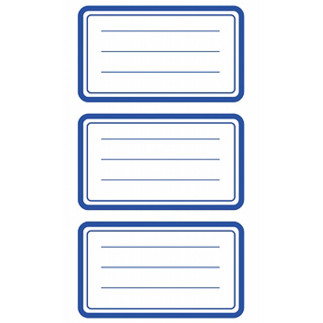 SCHOOLETIKET BLAUW 9ST