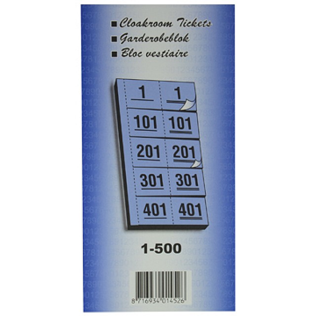 GARDEROBEBLOK 1-500 GEEL