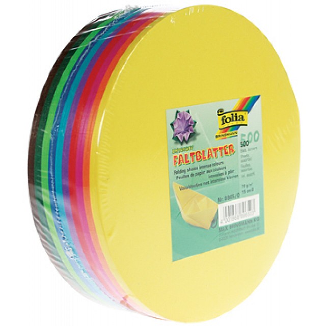 500BL.GLANSPAP.ROND15CM ASS