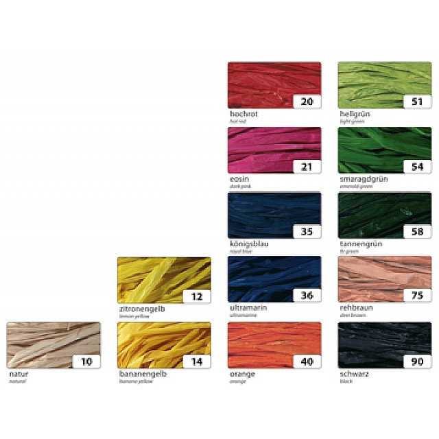 RAFFIA 50GR DONKER GEEL