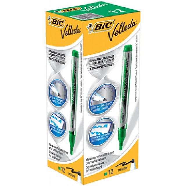 VELLEDA MARKER LIQUID INK GRN