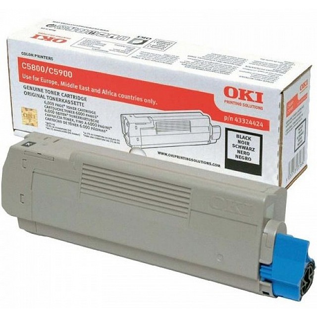 OKI C5800, C5900, C5550MFP tonercartridge zwart standard cap