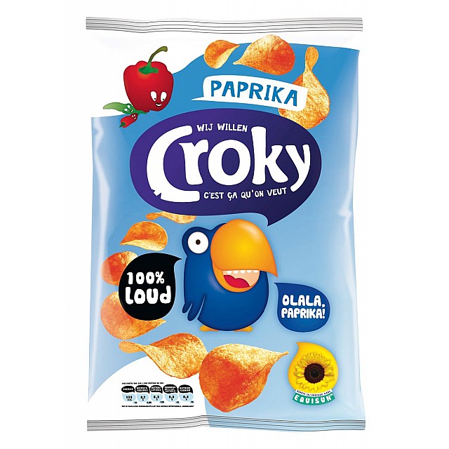 CROKY CHIPS PAPRIKA 100GR