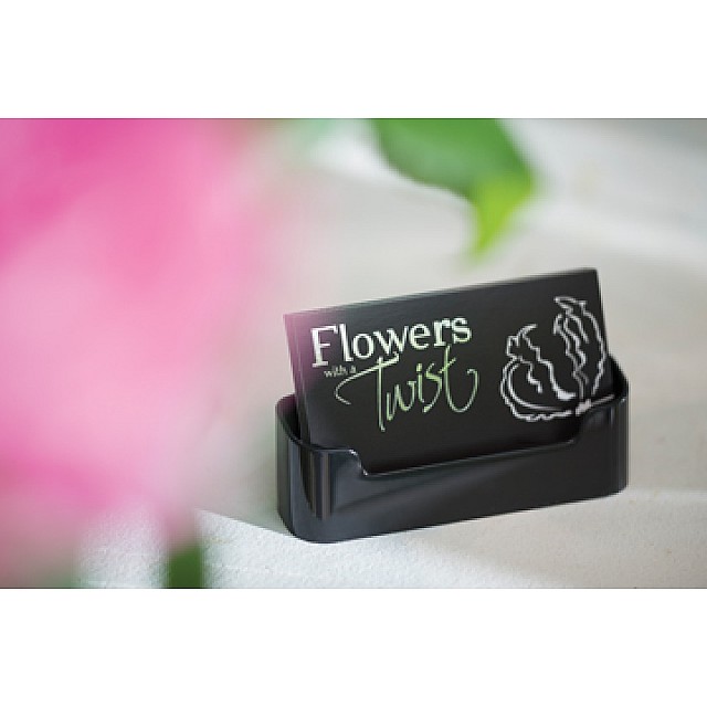 VISITEKAARTHOUDER ZWART