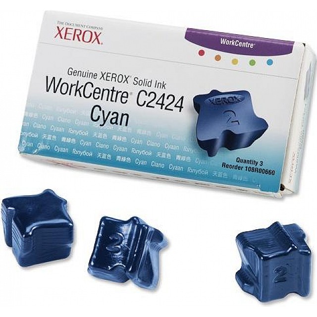 XEROX WorkCentre C2424 colorstix cyaan standard capacity 3 x