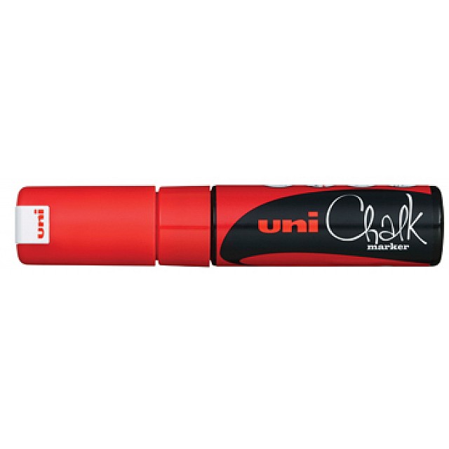 UNI KRIJTMARKER BREED ROOD