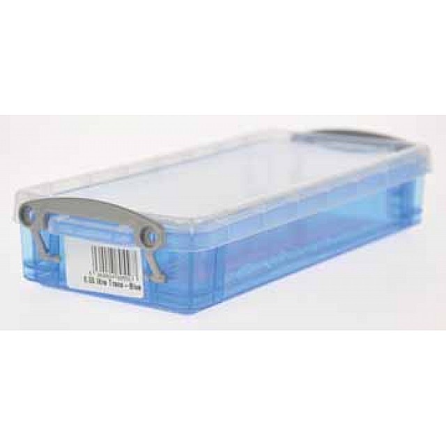 OPBERGDOOS 0,55L TRANSP. BLAUW