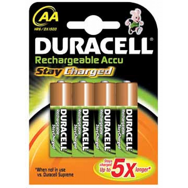 DURACELL OPLAADBARE BATTERIJ AAA STAY CHARGED 4ST BL