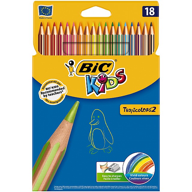 BIC TROPICOLORS 18 ST  BL