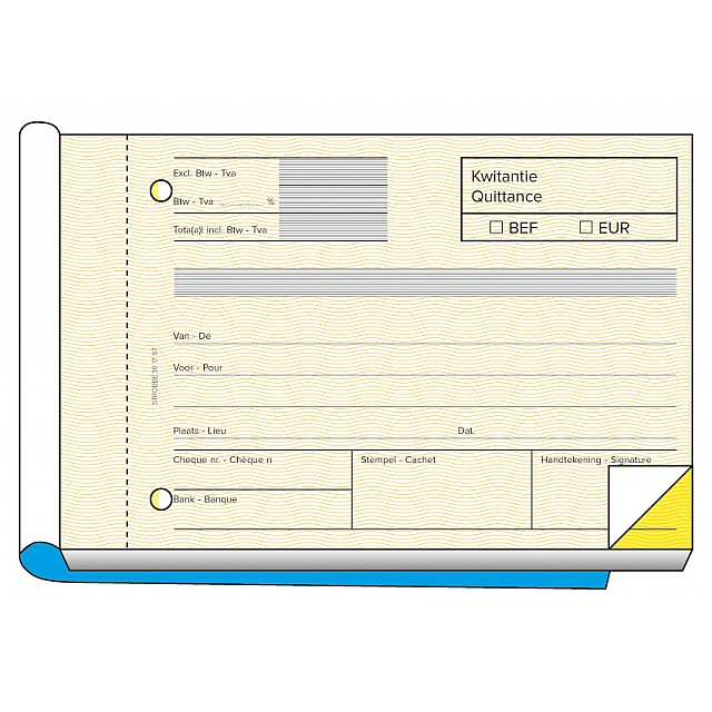 STROBBE Blok kwitantie 148x105 2voud 50sets