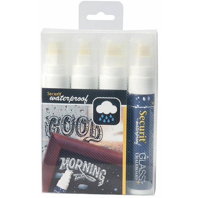 WATERPROOF KRIJTMARK L WIT 4X