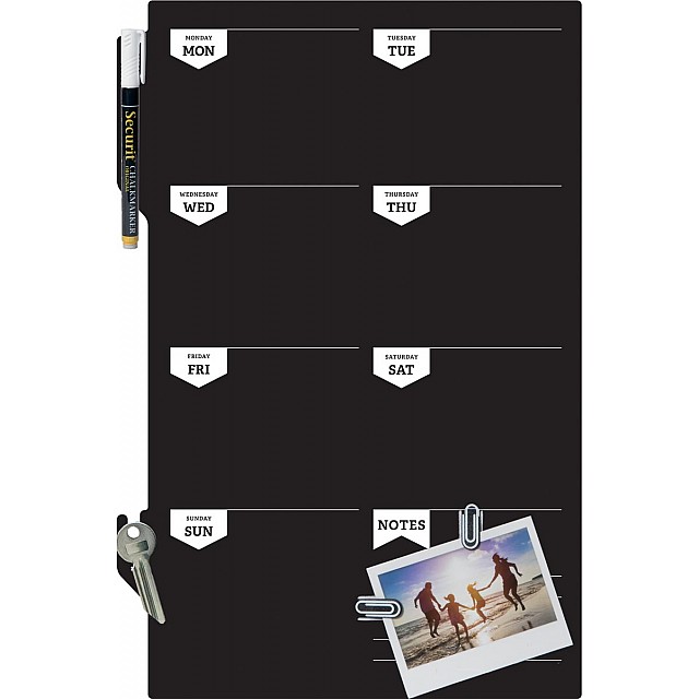 SILHOUETTE KRIJTBORD MUUR WEEK