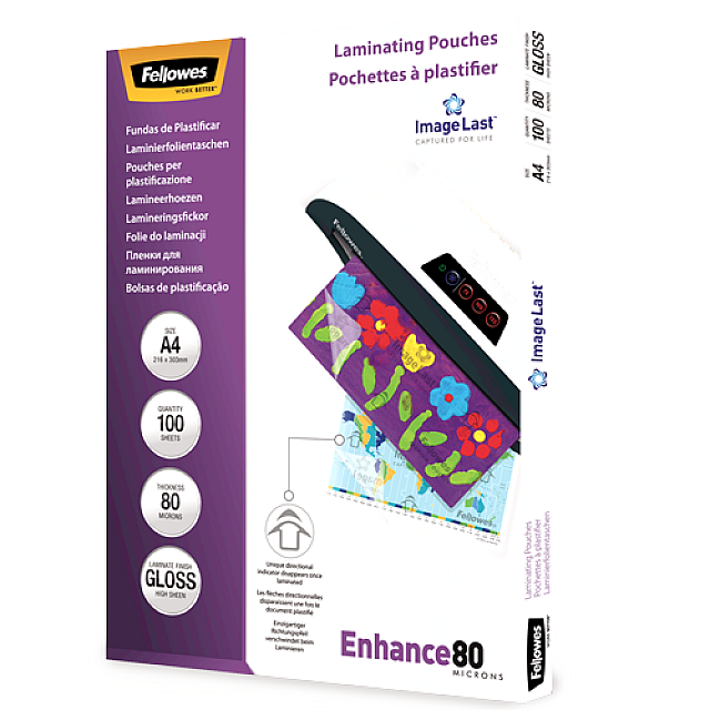 FELLOWES LAMINEERHOES A4 80µ 100ST