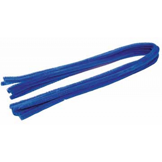 CHENILLE BLAUW 50CMX8MM PK10