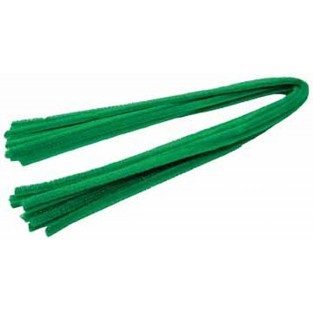 CHENILLE GROEN 50CMX8MM PK10