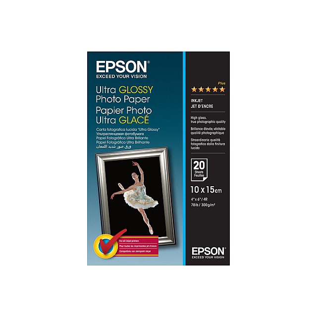 EPSON Ultra glossy photo paper inktjet 300g/m2 100x150mm 20