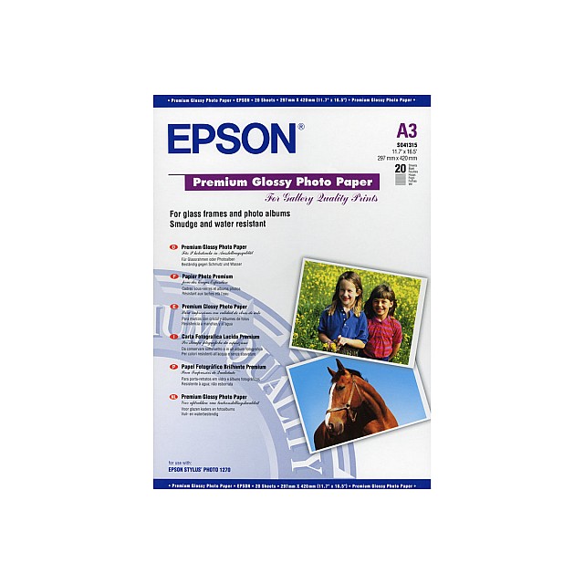 EPSON S041315 Glossy photo papier inktjet 255g/m2 A3 20 shee