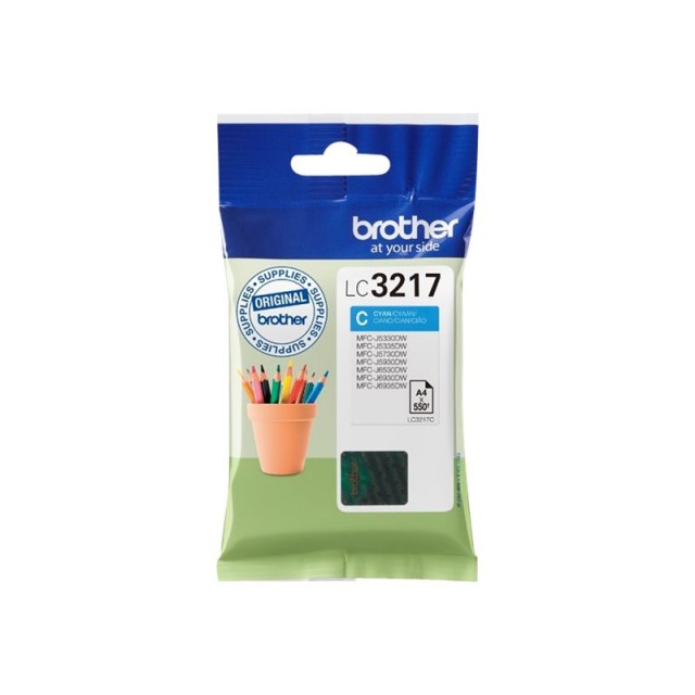 BROTHER LC-3217C Inkt Cyaan (550 pagina s)