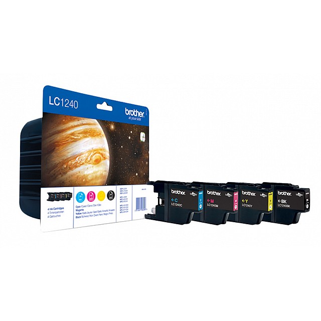 BROTHER LC-1240 inktcartridge zwart en drie kleuren high cap
