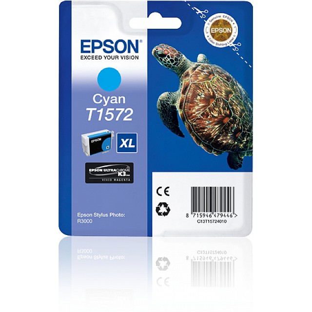 EPSON T1572 inktcartridge cyaan standard capacity 1-pack bli