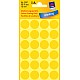 ETIK ROND D18MM GEEL 96ST