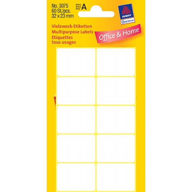 ETIK ILC 32X23MM 60ST WIT