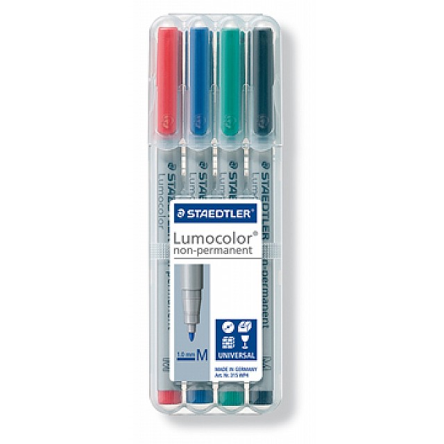 OHP MARKER LUMOCOLOR 1MM ETUI4