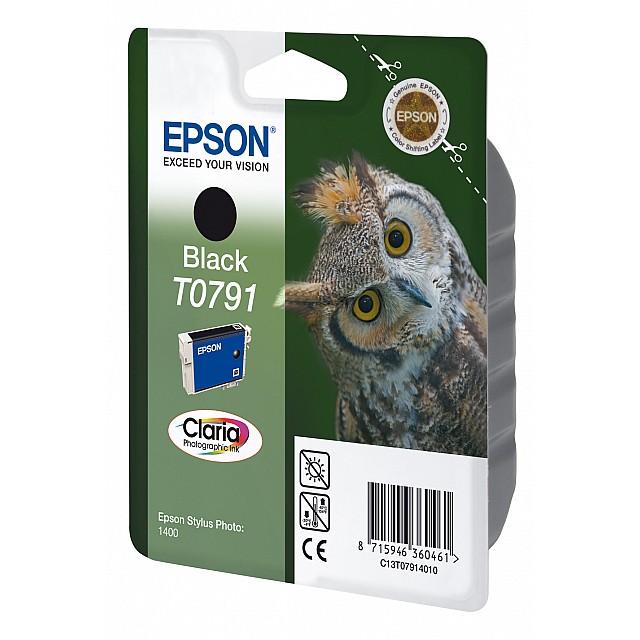 EPSON T0791 inktcartridge zwart standard capacity 11ml 1-pac