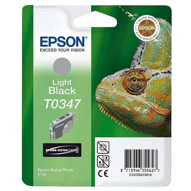 EPSON T0347 inktcartridge licht zwart standard capacity 17ml