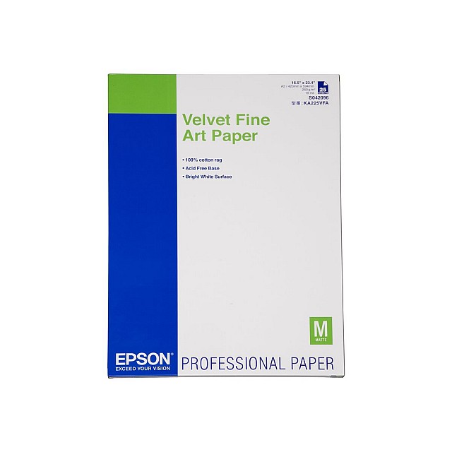 EPSON S042096 Velvet fine art paper inktjet 260g/m2 A2 25 sh
