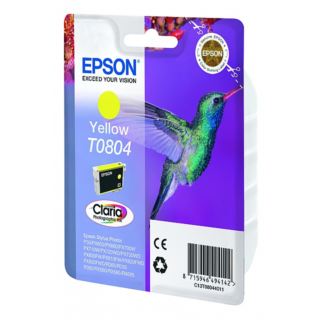 EPSON T0804 inktcartridge geel standard capacity 7.4ml 520 p